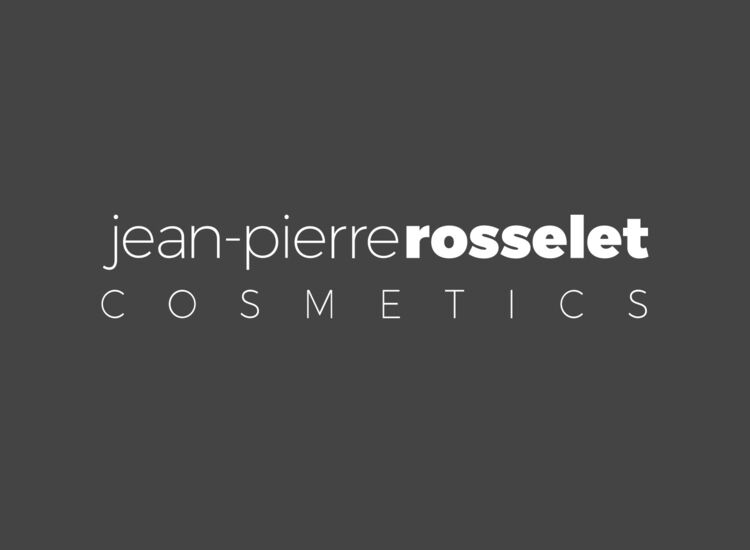 Weisser Jean-Pierre Rosselet Typoschriftzug auf grauem Hintergrund